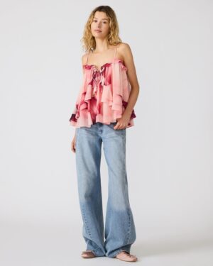 Rhianon Top Coral Cloud